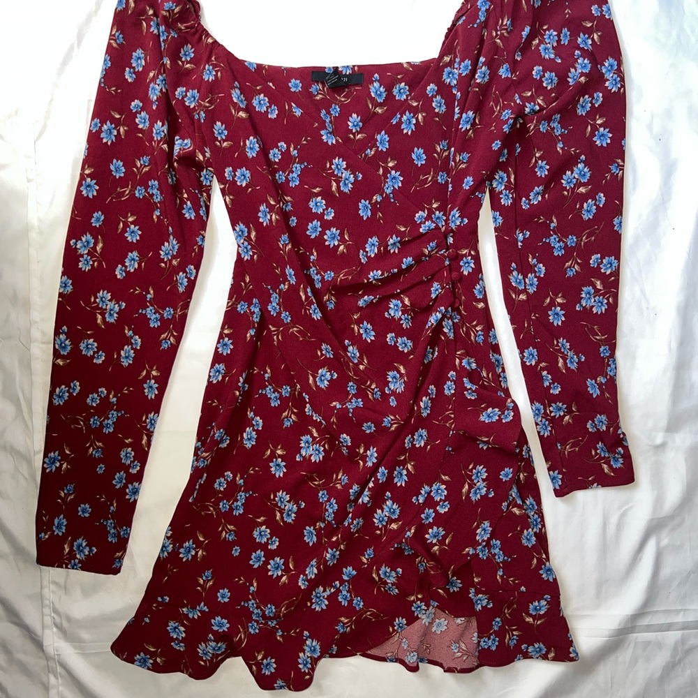 Cowl Long sleeve Wrap Sundress
